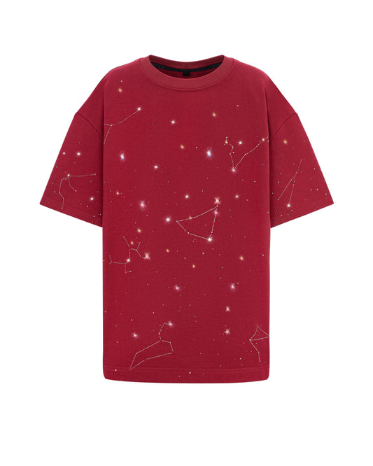 T-SHIRT MAROON GALAXY