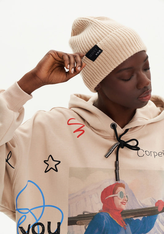 WARM TRAVEL HAT BEIGE