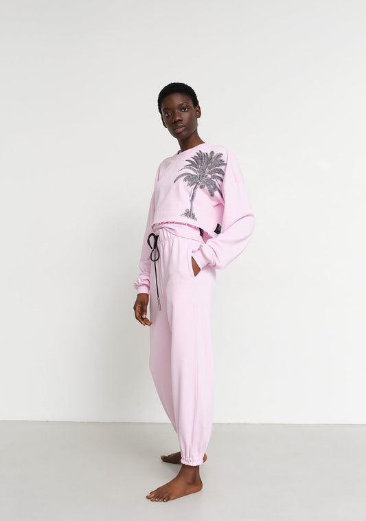 SWEATSHIRT PALM FLAMINGO